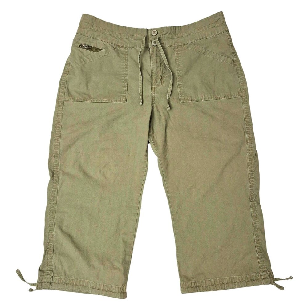 Vintage Lee Just Below The Waist Light Green Capri Pants, Stretch, Women's 10M - Picture 1 of 11